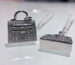 Nuova borsa con catena di clavicole femminile collana di diamanti con diamanti semplici gioielli in argento sterling rosso netto 37776129