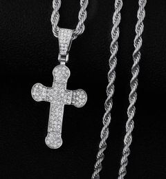 Chains 2021 Fashion Pendants Necklace Men Silver Hip Hop Iced Out Long Chain Religious Gifts Cool For Women Jewelry6010211