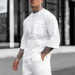 Men's Tracksuits streetwear 2024 Summer New Sports Set Men's Street Trend Casual Print Short Sleeve Long Pants Casual Two Piece Set Fashion set