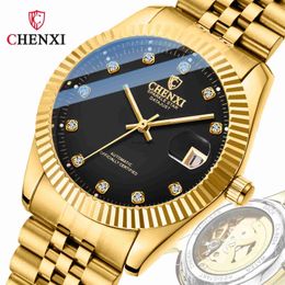 CHENXI Dawn Golden Mechanical Watch Steel Band Watch Fashion Live Business Watch Fangsheng Watch