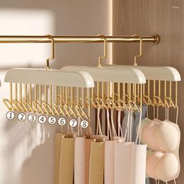 Hangers Multi-functional Suspender Hanger Underwear Vest Storage Tools Household Dormitory Solid Wood Hook Rotatable Wave Drying