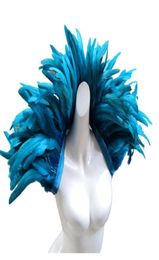Solid Halloween Costume Rooster Feather Shoulder Wrap Feather Shawl Feather Scarf Y2010073997278