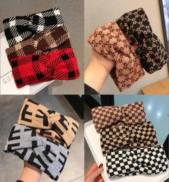 20 Style Designer Headband Elastic Women Brand Headbands Girl Brand Letter Retro Luxury Grids Hair Band Hair Accessories Autumn an4652908