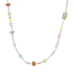 Choker Resin Bead Necklace Women Neck Jewellery Colourful Beads Chain Material Suitable For Everyday Wear