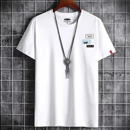 est T Shirt for Men Clothing Fitness White O Neck Man Tshirt For Male Anime Oversized S6XL Tshirts Goth Punk 240416