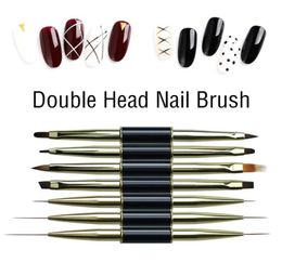 Nail Brushes Beauty Gel Polish DIY Art Painting Pen Liner Drawing Brush Double Head6030151