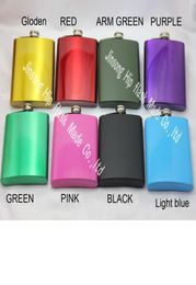 Hip flask 8oz Colour mixed laser welding engraved012349316577