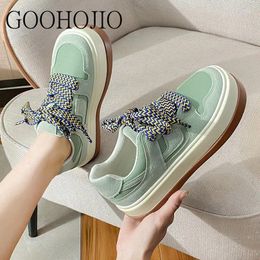 Casual Shoes Sneakers College Style All-match Women Vulcanize Thick-soled Increased Comfortable Breathable