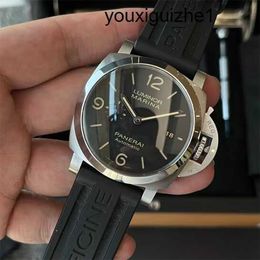 Exclusive Wrist Watch Panerai Rubber Strap Steel Ceramic Titanium Metal Hand Mechanical Automatic Mechanical Men's Watch Luminor Series PAM01312 Diameter 44mm