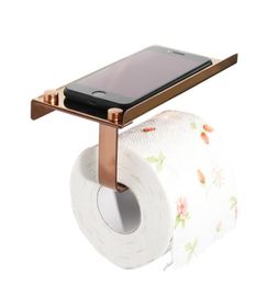 2018 beautiful practical rose gold Multipurpose toilet paper roll holder bathroom stainless steel paper holder T2004251762405