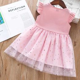Girl's Dresses Kid Girl Dress Tulle Tutu Princess Dress Sequined Wedding Ball Gown Birthday Party Costume Children Clothing Baby Girl