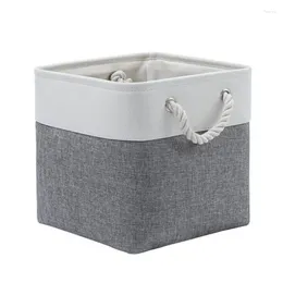 Dog Apparel Foldable Cotton And Linen Storage Basket Without Cover For Organising