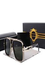 2022 Luxury brand Vintage Sunglasses square Women's Sun glasses Fashion Designer Shades Golden Frame Sunglasses UV400 Gradient LXN-EVO 4019065