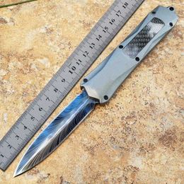 US Italy Style Feathered Combat Dragon Tactical Automatic Pocket Knife D2 Blade Hunting Self Defense Auto Survival Knives UT85 UT88 BM 3400 4600 9400 5370 9 11 Inch