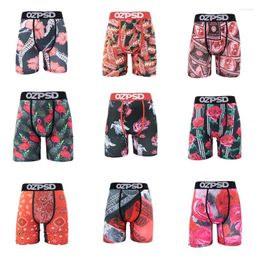 Underpants Summer Sexy Men Underwear Boxers Cueca Male Panty Lingerie Boxershorts Plus Size Breathable Print Man Boxer Brief