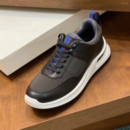 Casual Shoes Men's High Quality Genuine Leather Splicing Breathable Comfortable Sneakers Designer Luxury Walking