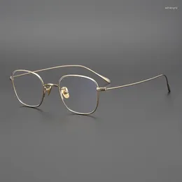 Sunglasses Frames Japanese Manual Eye Glasses Frame Pure Titanium Extra-light For Male And Female Unisex