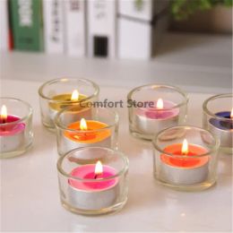 Candles Christmas Simple Small Glass Candle Holder Valentine's Romantic Girlfriend Home Decor Tea Light Wholesale Wedding Decoration