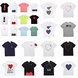 Play brand Mens T shirts Designer Red Heart Fashion Embroidered Casual T-shirt Cotton Printed Short Sleeve High Quanlity Tshirts Summer Asian Size XS- C3xd#