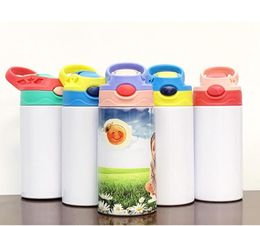 DIY 350ml Children Sippy Cup 12oz Sublimation Kids Water Bottle Tumbler Blank 316 Stainless Steel Double Wall Vacuum Insulated Mug9021066