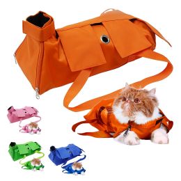 Strollers Foldable Carrying Bag for Cats Portable Travel Cat Handbag Soft Bag Scratching Special Fixed for Cat Nail Injection Animal Bag