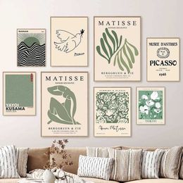 Wallpapers Matisse Flower Market Wall Art Picasso Sweat Poster Printing Abstract Nordic Living Room Home Decoration Painting J240505