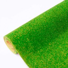 Decorative Flowers 5pcs Faux Turf Artificial Grassland Simulation Moss Lawn Fake Green Grass Mat Carpet DIY Micro Landscape Home Floor Decor