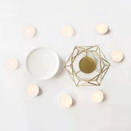 Candles Aromatic Oil Burner, Geometric Ceramic Essential Oil Candle Holder Wax Melt Burner Warmer Melter fragrance for Home Offi