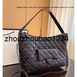 CF Paris Chanellies Handbag Borse Diamond Hopping Plaid High Quality Genuine Leather Large Capacity Underarm Bag