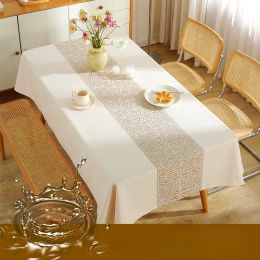 Pads Thickened cotton linen table mat household rectangular coffee table towel waterproof oil proof wholesale tablecloth