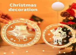 LED Christmas Lights 3D Disc Hanging Light Bells Snowflake Battery String Tree Bedroom Decorationa31 a516140608