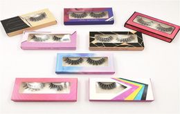 False Eyelashes Black Cross Fake Eyelash Natural Long Make up Eye lash Extensione Eyelashes multi color package5035718