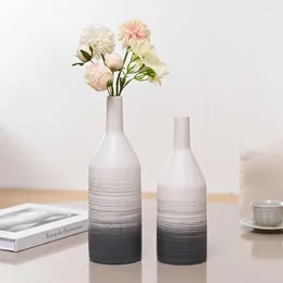 Vases Gray Set Of 2 Tall Ceramic White Modern Vase Ideal Gift For Valentines Day Decor