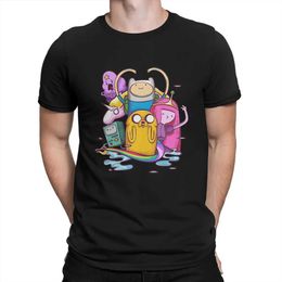 Men's T-Shirts Adventure Cartoon Time Man T-Shirt Cotton Fashion T Shirt Original Strtwear New Trend Tops T T240505