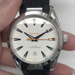 Designer Watch reloj watches AAA Automatic Mechanical Watch Oujia Haima Three Needle Six Calendar White Automatic Mechanical Watch