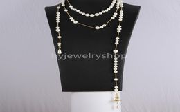 Luxury Fashion VV WEST jewelry Saturn pearl pendant necklace chain long size 18k gold plated 925 sterlling silver women Designer D2180440