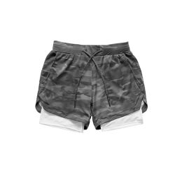 Running Shorts 2024 Camo Men 2 In 1 Double-Deck Quick Dry Gym Sport Fitness Jogging Workout Sports Short Pants Drop Delivery Outdoors Otqah