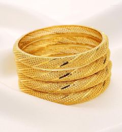 Bangle 24k Bangles 4Pcs Gold Color Dubai India For Women African Bridal Bracelets Wedding Jewellery GiftsBangle BangleBangle Inte25471394
