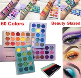 Beauty Glazed Eyeshadow Palette 60 Colors Eyeshadow Glitter Nude Shimmer Matte Makeup Eyeshadow Color Board Palette Brand Cosm2898346