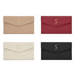 Caviar Leather Envelope Clutch - Designer Crossbody Shoulder Bag Wallet for Women & Men, Versatile Evening Travel Purse