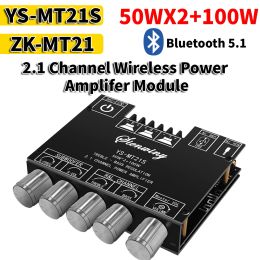 Amplifier ZKMT21 2x20W+100W 2.1 Channel Subwoofer Digital Power Amplifier Board AUX 12V 24V Audio Stereo Bluetooth 5.0 Bass Amp for Home