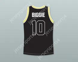 CUSTOM NAY Mens Youth/Kids BIGGIE SMALLS 10 BAD BOY BLACK BASKETBALL JERSEY WITH PATCH TOP Stitched S-6XL