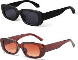 2 Pack New luxury Oval sunglasses for men designer summer shades polarized eyeglasses black vintage oversized sun glasses of women male sunglass