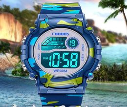 Fashion boys girls students camouflage sport led digital watches kids children Multifunction gift party wrist watches1444595