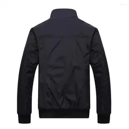 Men's Jackets Breathable Pure Colour Pockets Jacket Autumn Winter Men Outerwear Solid For Daily Wear