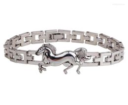 Trendy Stainless Steel Fantasy Animal Horse Charm Bracelet For Men Boy Jewelry Gift Whole Link Chain7677762