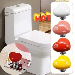 Plungers New Universal Heart Shaped Toilet Tank Button Colorful Plastic Toilet Button Creative Laborsaving Toilet Tank Button Aid