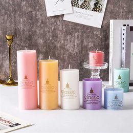 3PCS Candles Natural Plant Scented ic Cylindrical Candles Lavender Red Rose Vanilla Ocean Green Tea Sakura Fragrant Holiday Party Candle