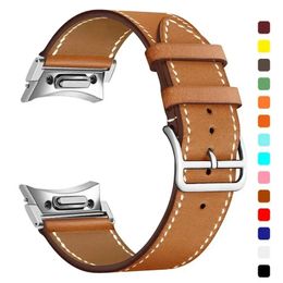 No Gaps Strap For Galaxy Watch 654 40mm 44mm 5Pro 45mm Leather Quick Fit Band for watch 64 Classic 47 43mm 42mm 240415