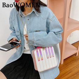 Bag BaoWomen Shoulder Trendy Fahion PU Handbags Women Crossbody Bags Ladies Square Top-handle Sling Black Pink